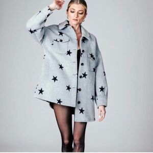 Avec Les Filles Gray Star Shacket size L